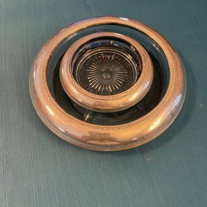 Vintage Silver and Crystal Ashtrays 2